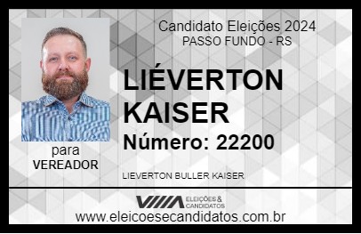 Candidato LIÉVERTON KAISER 2024 - PASSO FUNDO - Eleições