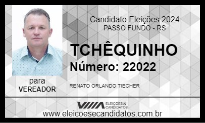 Candidato TCHÊQUINHO 2024 - PASSO FUNDO - Eleições