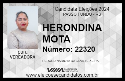 Candidato HERONDINA MOTA 2024 - PASSO FUNDO - Eleições