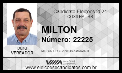 Candidato MILTON 2024 - COXILHA - Eleições