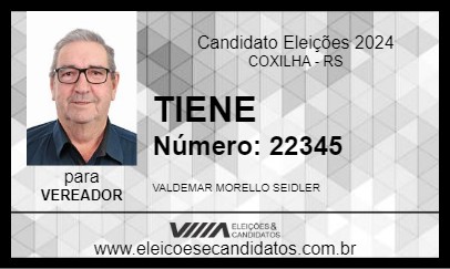 Candidato TIENE 2024 - COXILHA - Eleições