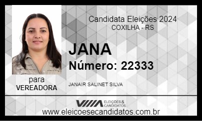 Candidato JANA 2024 - COXILHA - Eleições