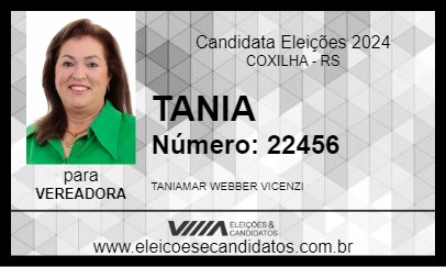 Candidato TANIA 2024 - COXILHA - Eleições