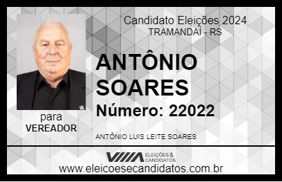 Candidato ANTÔNIO SOARES 2024 - TRAMANDAÍ - Eleições