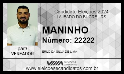 Candidato MANINHO 2024 - LAJEADO DO BUGRE - Eleições