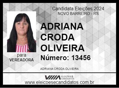 Candidato ADRIANA CRODA OLIVEIRA 2024 - NOVO BARREIRO - Eleições