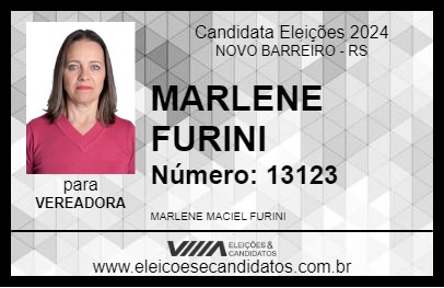 Candidato MARLENE FURINI 2024 - NOVO BARREIRO - Eleições