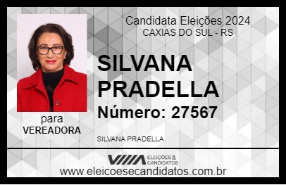 Candidato SILVANA PRADELLA 2024 - CAXIAS DO SUL - Eleições