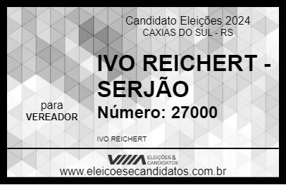 Candidato IVO REICHERT - SERJÃO 2024 - CAXIAS DO SUL - Eleições