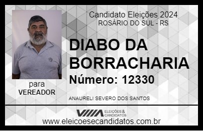 Candidato DIABO DA BORRACHARIA 2024 - ROSÁRIO DO SUL - Eleições