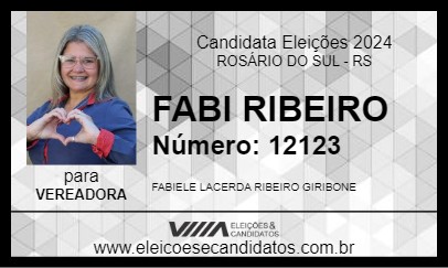 Candidato FABI RIBEIRO 2024 - ROSÁRIO DO SUL - Eleições