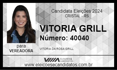 Candidato VITORIA GRILL 2024 - CRISTAL - Eleições