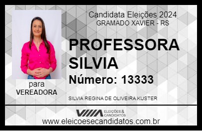 Candidato PROFESSORA SILVIA 2024 - GRAMADO XAVIER - Eleições