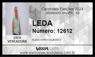 Candidato LEDA 2024 - GRAMADO XAVIER - Eleições