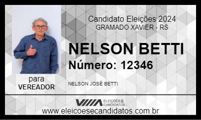 Candidato NELSON BETTI 2024 - GRAMADO XAVIER - Eleições