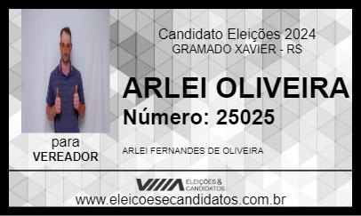 Candidato ARLEI OLIVEIRA 2024 - GRAMADO XAVIER - Eleições