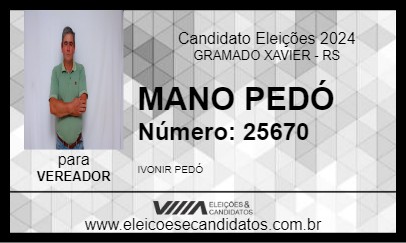 Candidato MANO PEDÓ 2024 - GRAMADO XAVIER - Eleições