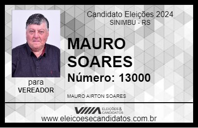 Candidato MAURO SOARES 2024 - SINIMBU - Eleições