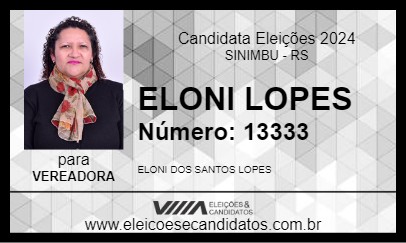 Candidato ELONI LOPES 2024 - SINIMBU - Eleições