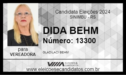 Candidato DIDA BEHM 2024 - SINIMBU - Eleições