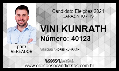 Candidato VINI KUNRATH 2024 - CARAZINHO - Eleições