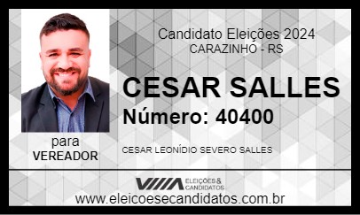 Candidato CESAR SALLES 2024 - CARAZINHO - Eleições