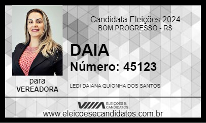 Candidato DAIA 2024 - BOM PROGRESSO - Eleições