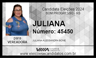 Candidato JULIANA 2024 - BOM PROGRESSO - Eleições