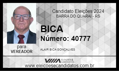 Candidato BICA 2024 - BARRA DO QUARAÍ - Eleições