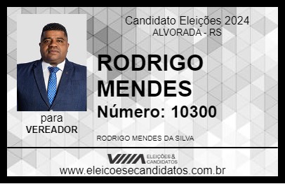 Candidato RODRIGO MENDES 2024 - ALVORADA - Eleições