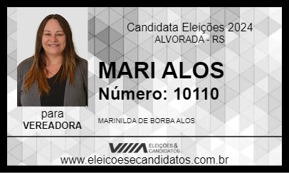 Candidato MARI ALOS 2024 - ALVORADA - Eleições