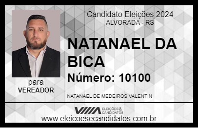 Candidato NATANAEL DA BICA 2024 - ALVORADA - Eleições