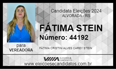 Candidato FÁTIMA STEIN 2024 - ALVORADA - Eleições