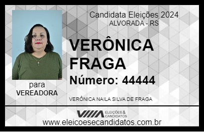 Candidato VERÔNICA FRAGA 2024 - ALVORADA - Eleições