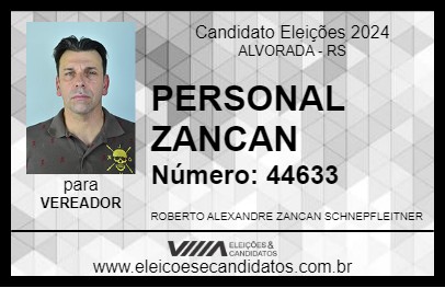 Candidato PERSONAL ZANCAN 2024 - ALVORADA - Eleições