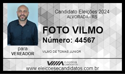 Candidato FOTO VILMO 2024 - ALVORADA - Eleições