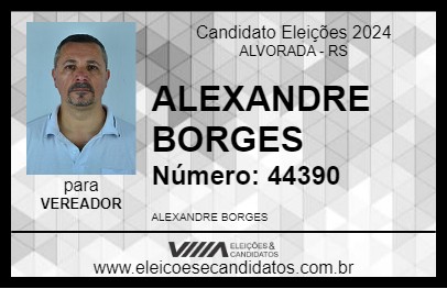 Candidato ALEXANDRE BORGES 2024 - ALVORADA - Eleições