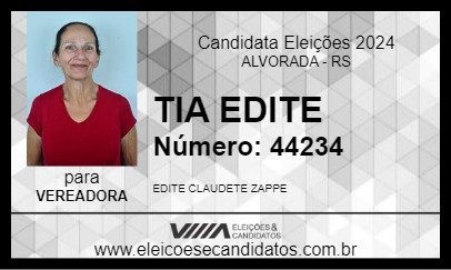 Candidato TIA EDITE 2024 - ALVORADA - Eleições