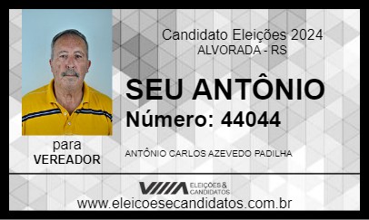 Candidato SEU ANTÔNIO 2024 - ALVORADA - Eleições