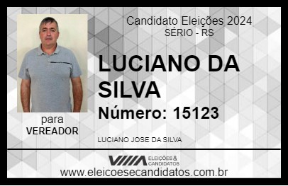 Candidato LUCIANO DA SILVA 2024 - SÉRIO - Eleições