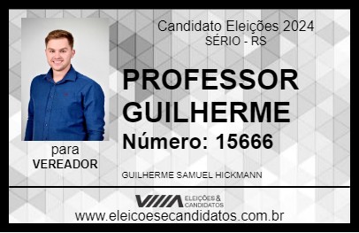 Candidato PROFESSOR GUILHERME 2024 - SÉRIO - Eleições