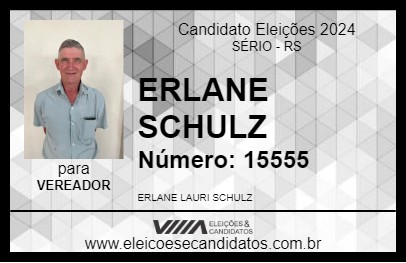 Candidato ERLANE SCHULZ 2024 - SÉRIO - Eleições