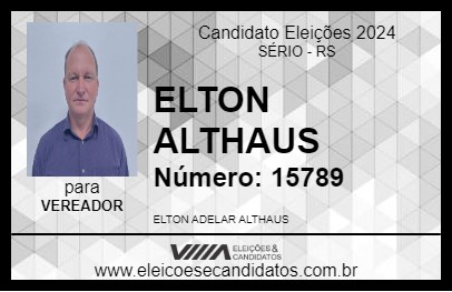 Candidato ELTON ALTHAUS 2024 - SÉRIO - Eleições