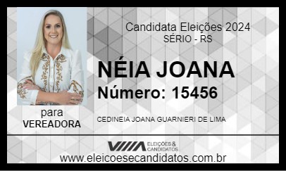 Candidato NÉIA JOANA 2024 - SÉRIO - Eleições