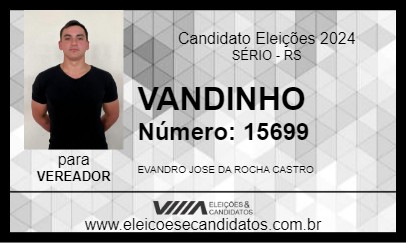 Candidato VANDINHO 2024 - SÉRIO - Eleições