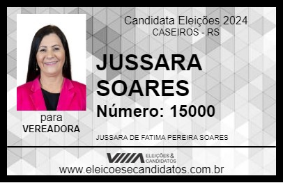 Candidato JUSSARA SOARES 2024 - CASEIROS - Eleições