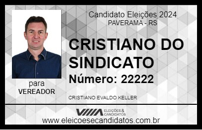 Candidato CRISTIANO DO SINDICATO 2024 - PAVERAMA - Eleições