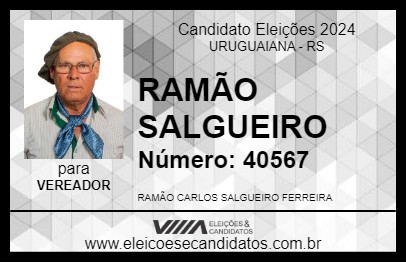 Candidato RAMÃO SALGUEIRO 2024 - URUGUAIANA - Eleições