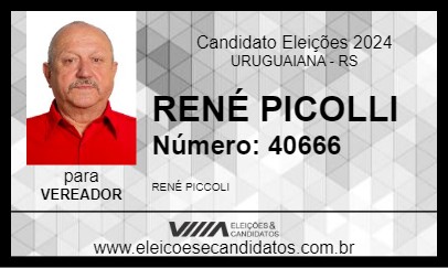 Candidato RENE PICCOLI 2024 - URUGUAIANA - Eleições