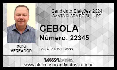 Candidato CEBOLA 2024 - SANTA CLARA DO SUL - Eleições